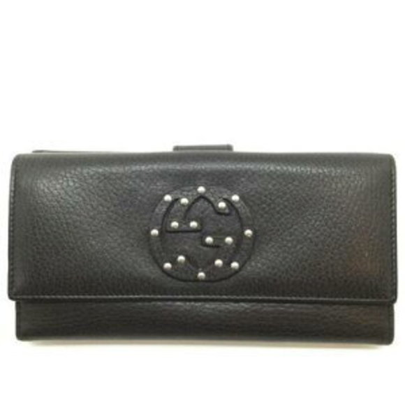GUCCI Bifold Long Wallet Leather Black - Picture 1 of 7